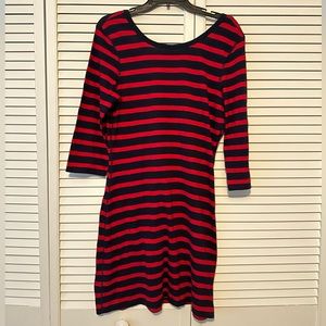 Express Red and Navy Dress